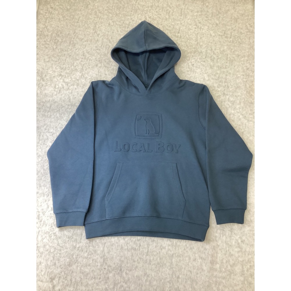 Local Boy Outfitters Youth Embossed Tractor Hoodie‎ Navy Blue Y-S NWT